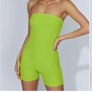 Meshki Strapless Knitted Playsuit XXS
